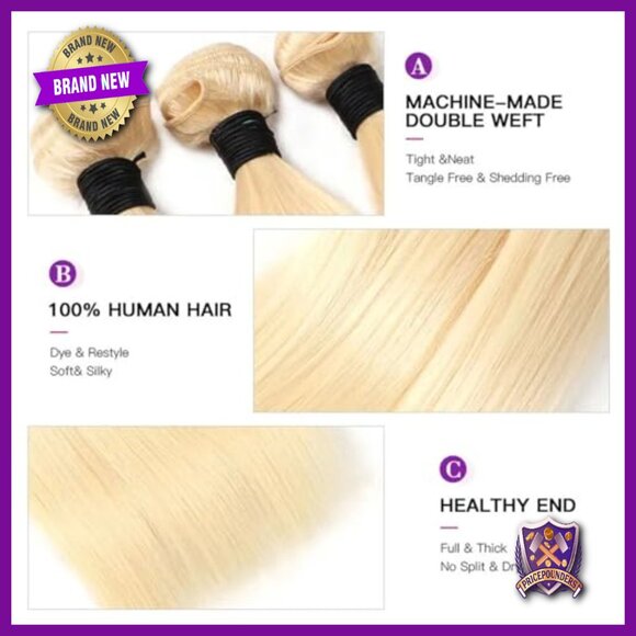 Straight Human Hair Extensions 3 Bundles 20-24 Inch Unprocessed Brazilian main image 4